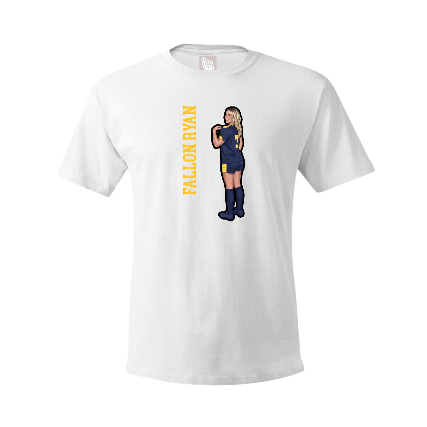 Youth Tee — Name Vertical in White