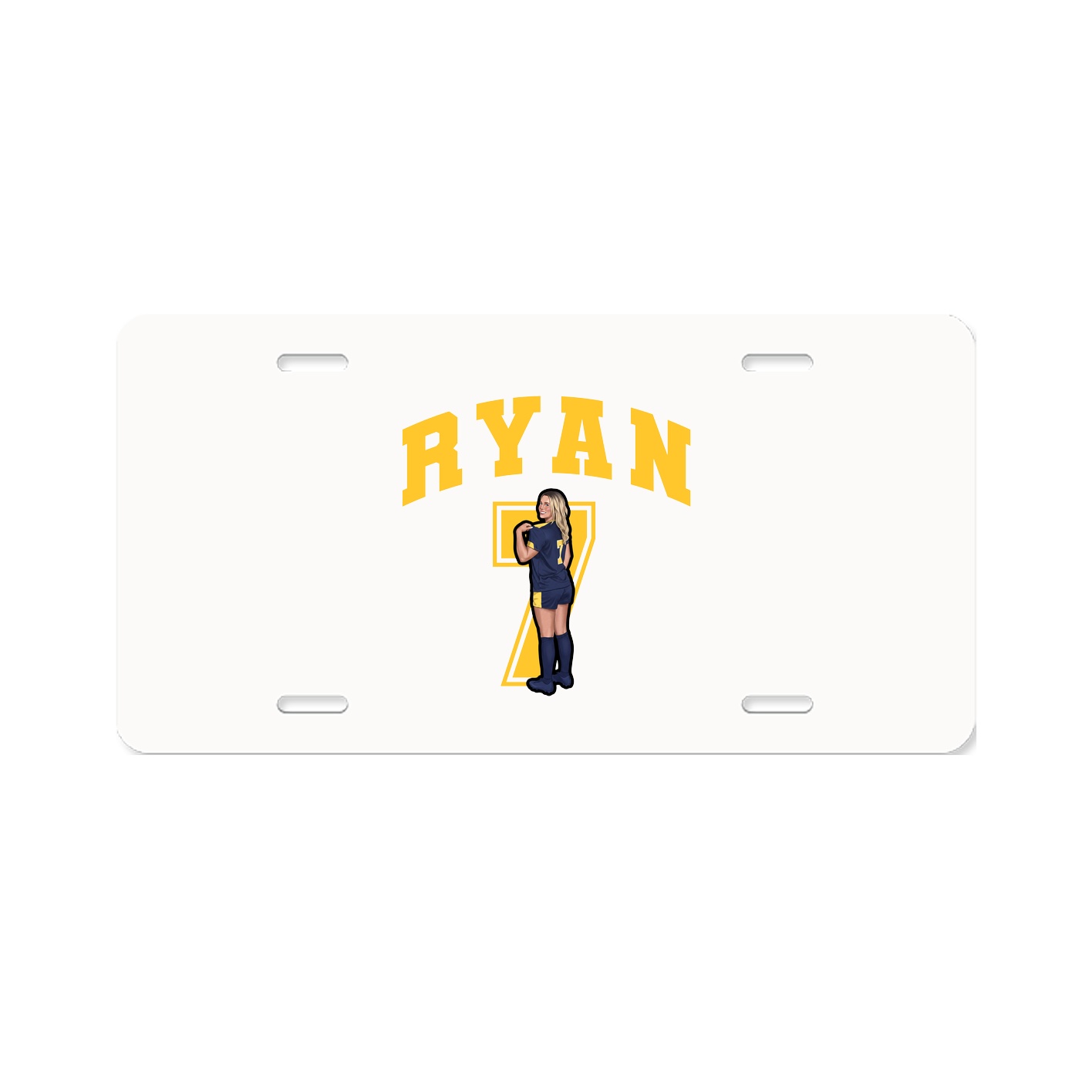 License Plate — Number in Classic
