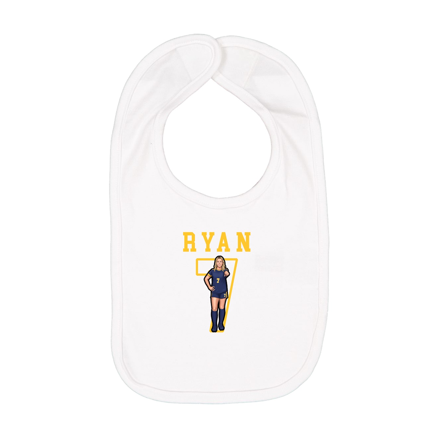 Infant Bib — Shirsey in White