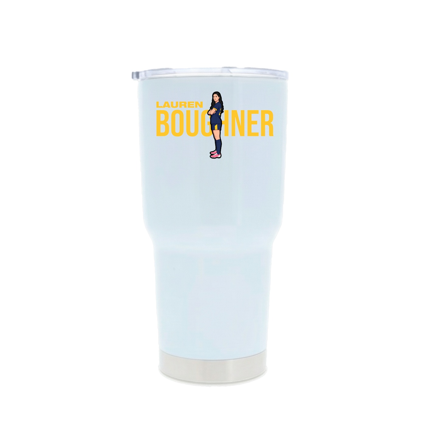 30oz Stainless Steel Tumbler — Player Name in White