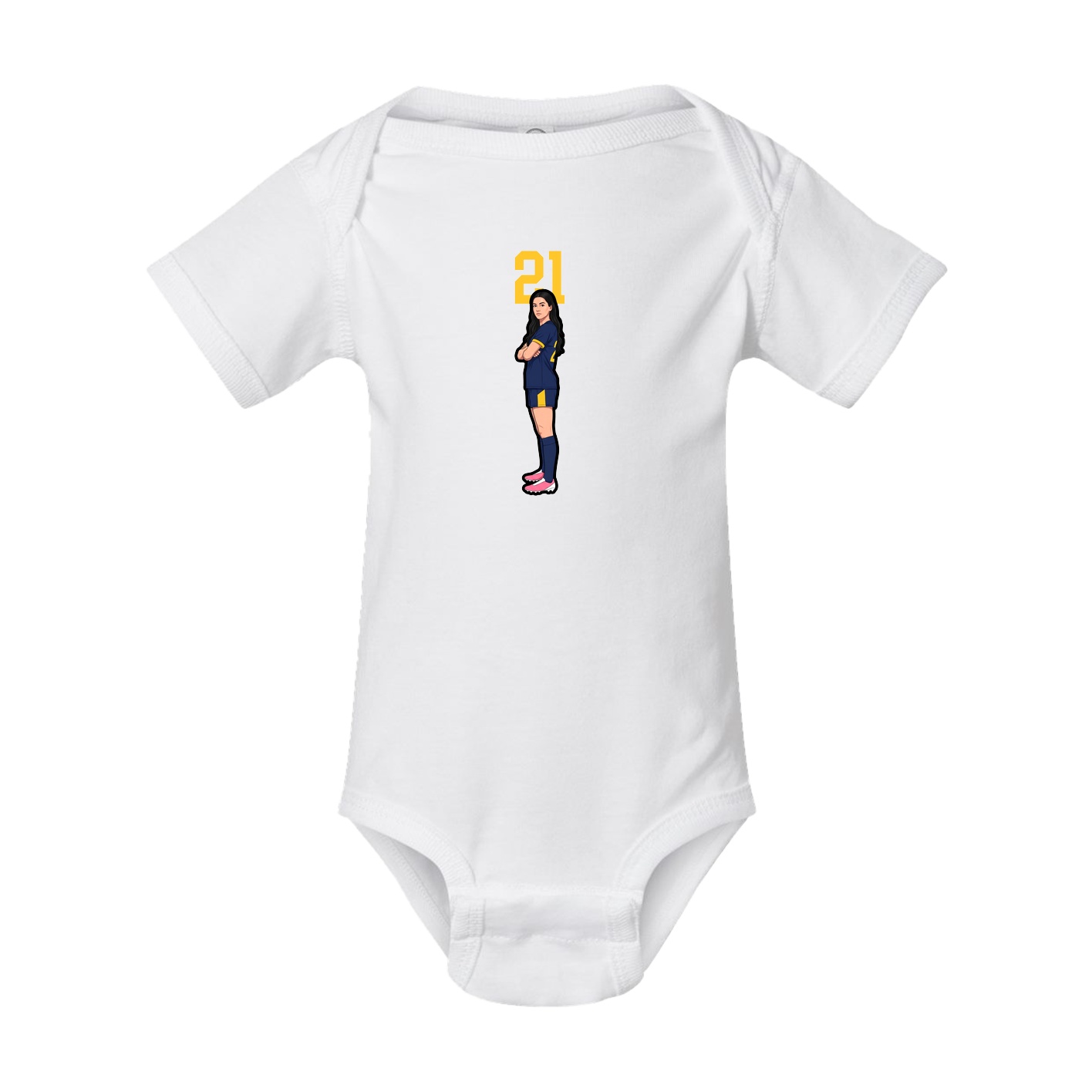 Baby Onesie — Number Top in White