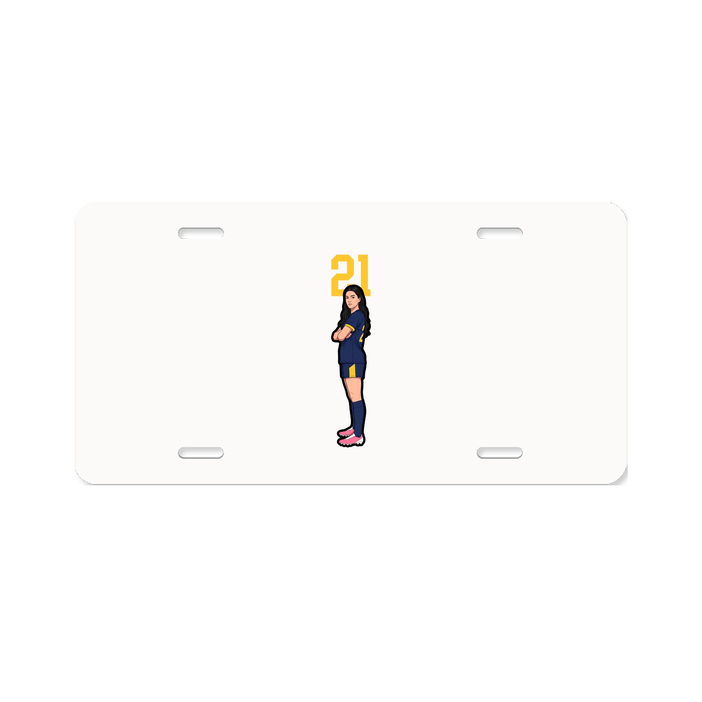 License Plate — Number Top in Classic