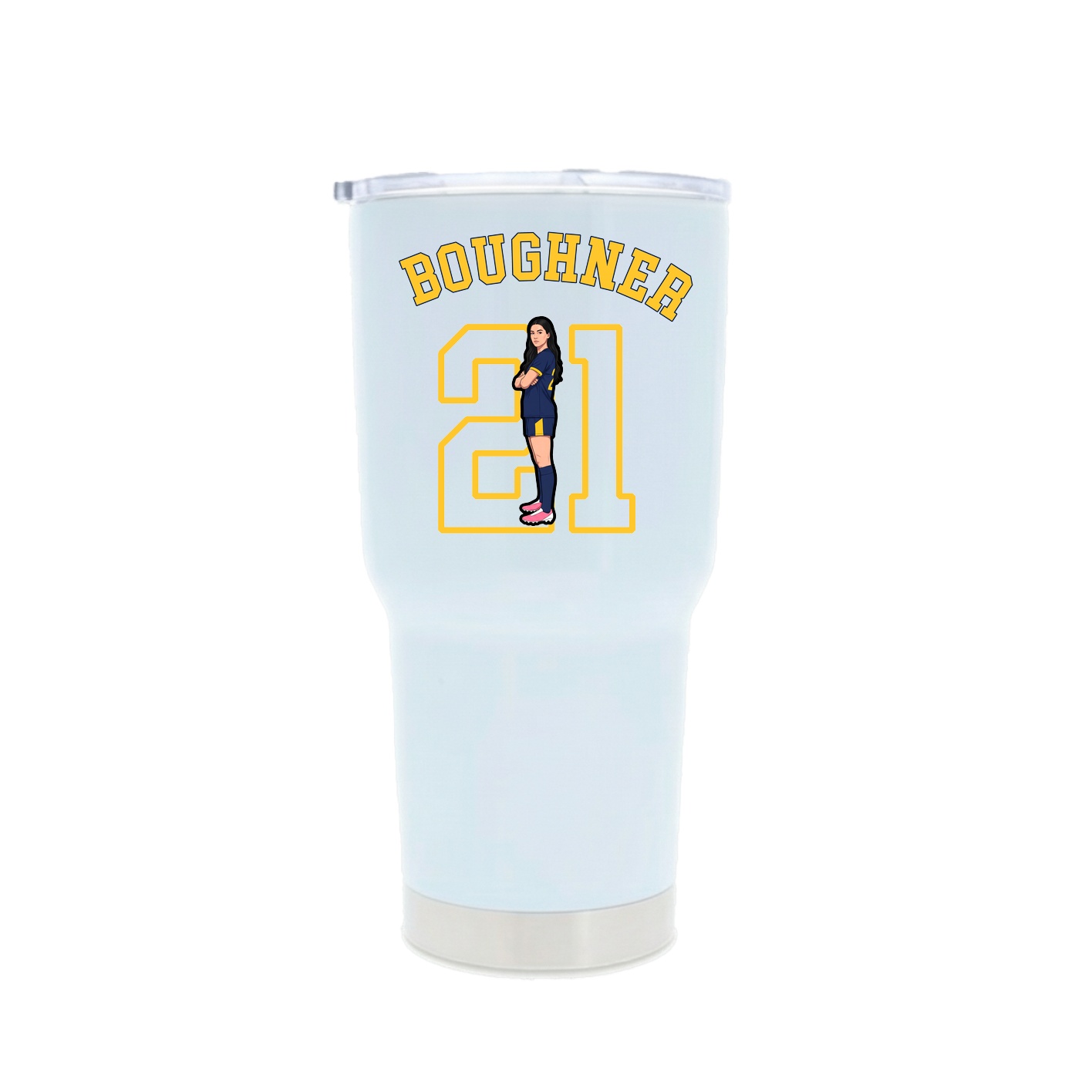 30oz Stainless Steel Tumbler — Shirsey Arch in White