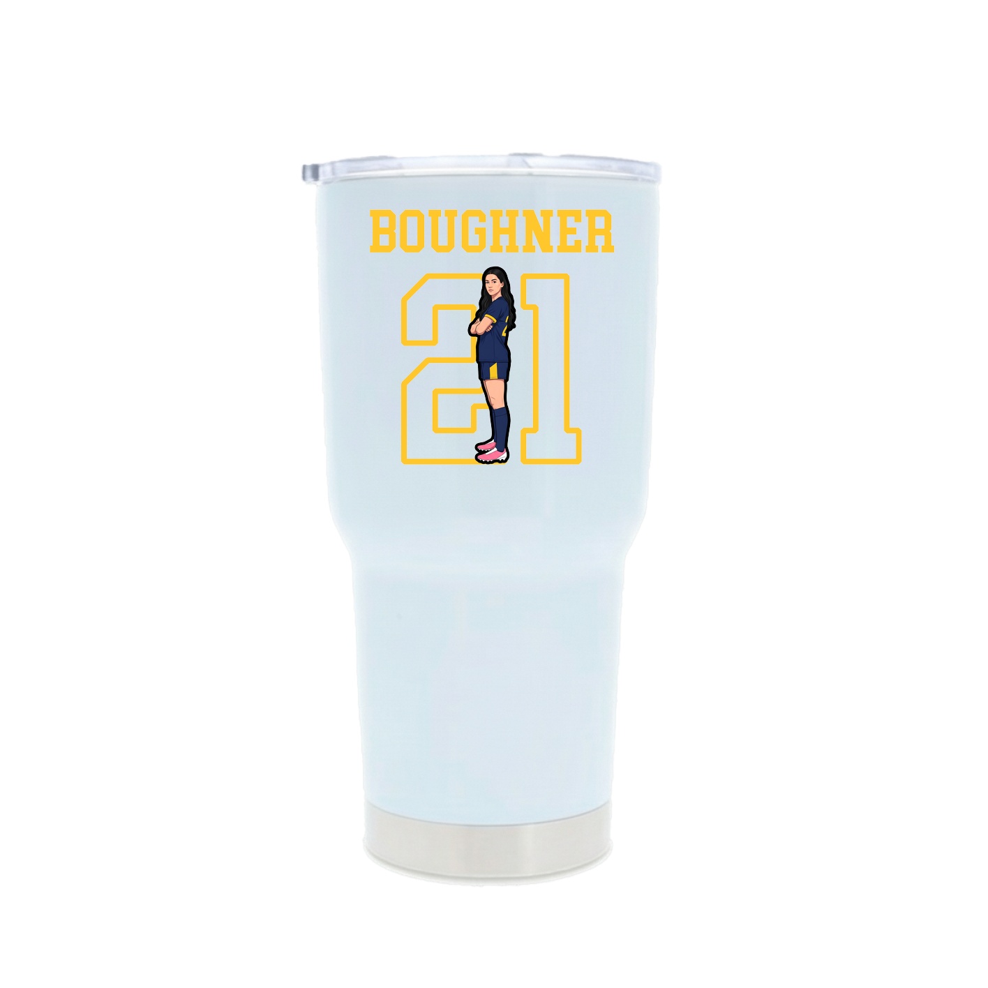 30oz Stainless Steel Tumbler — Shirsey in White