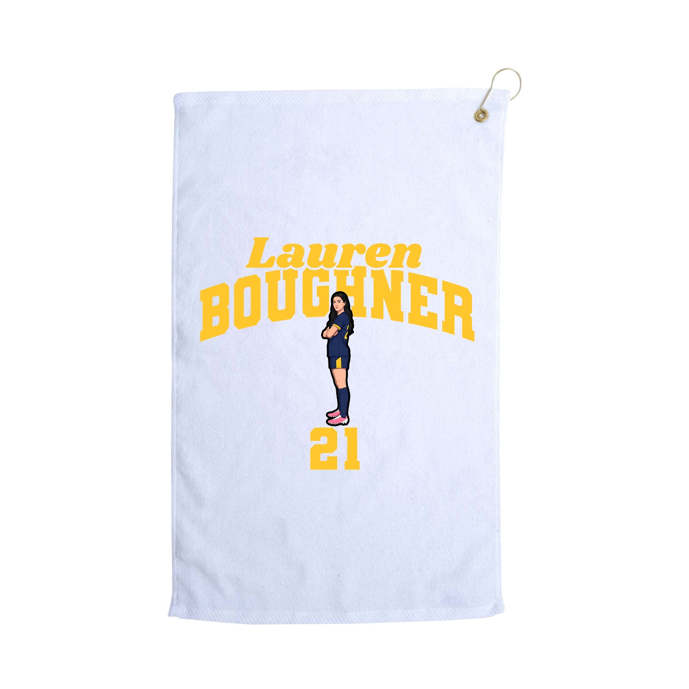 Golf Towel — Signature Arch in White