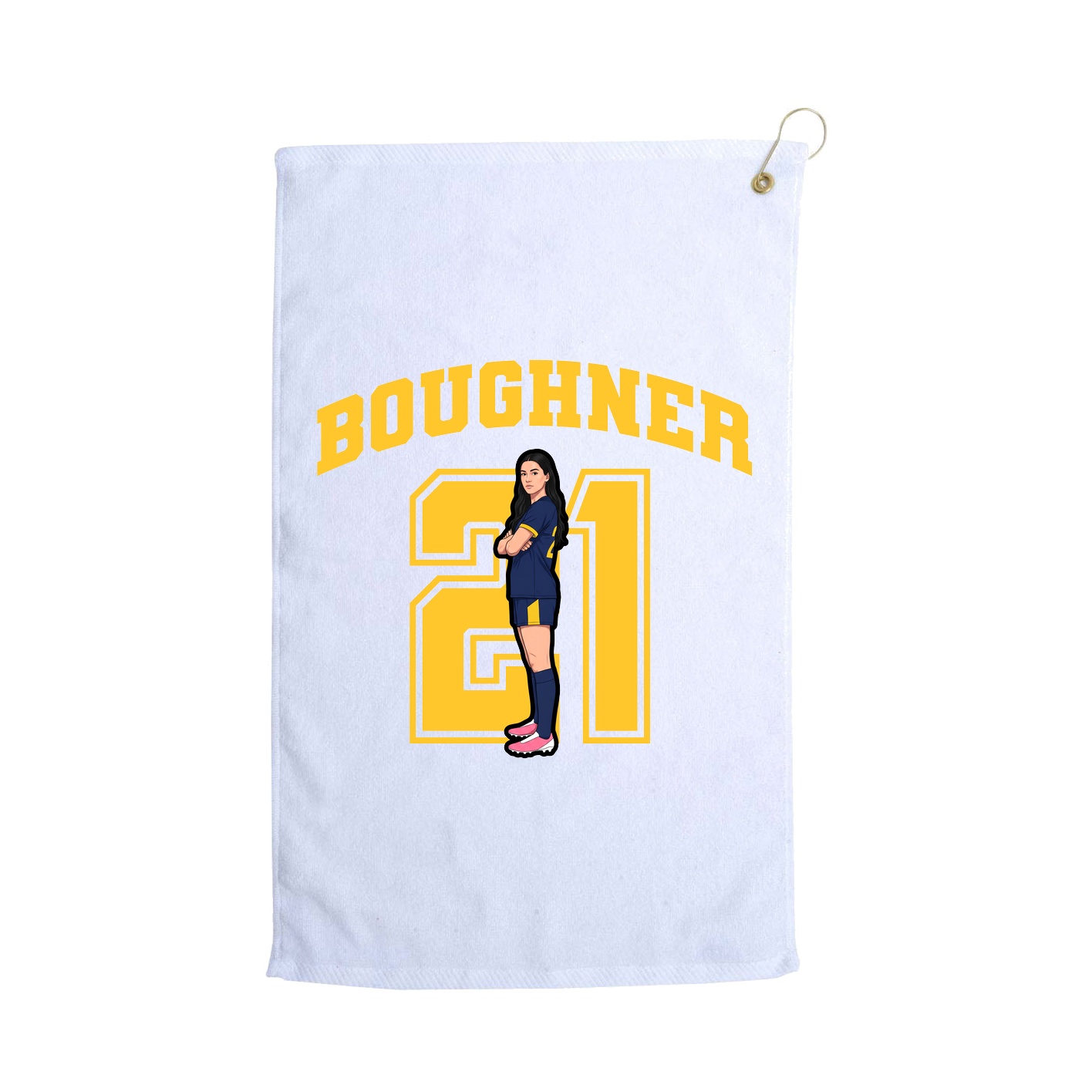 Golf Towel — Number in White