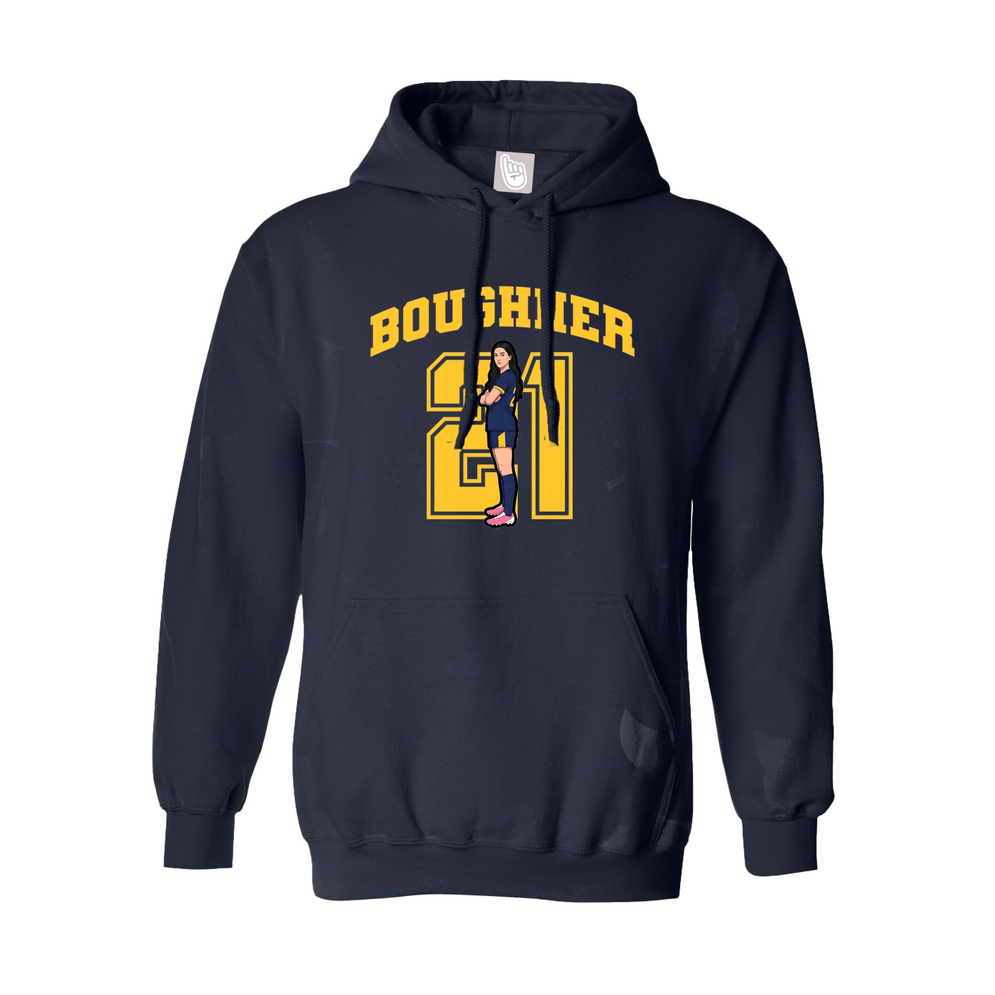 Hoodie — Number in Navy