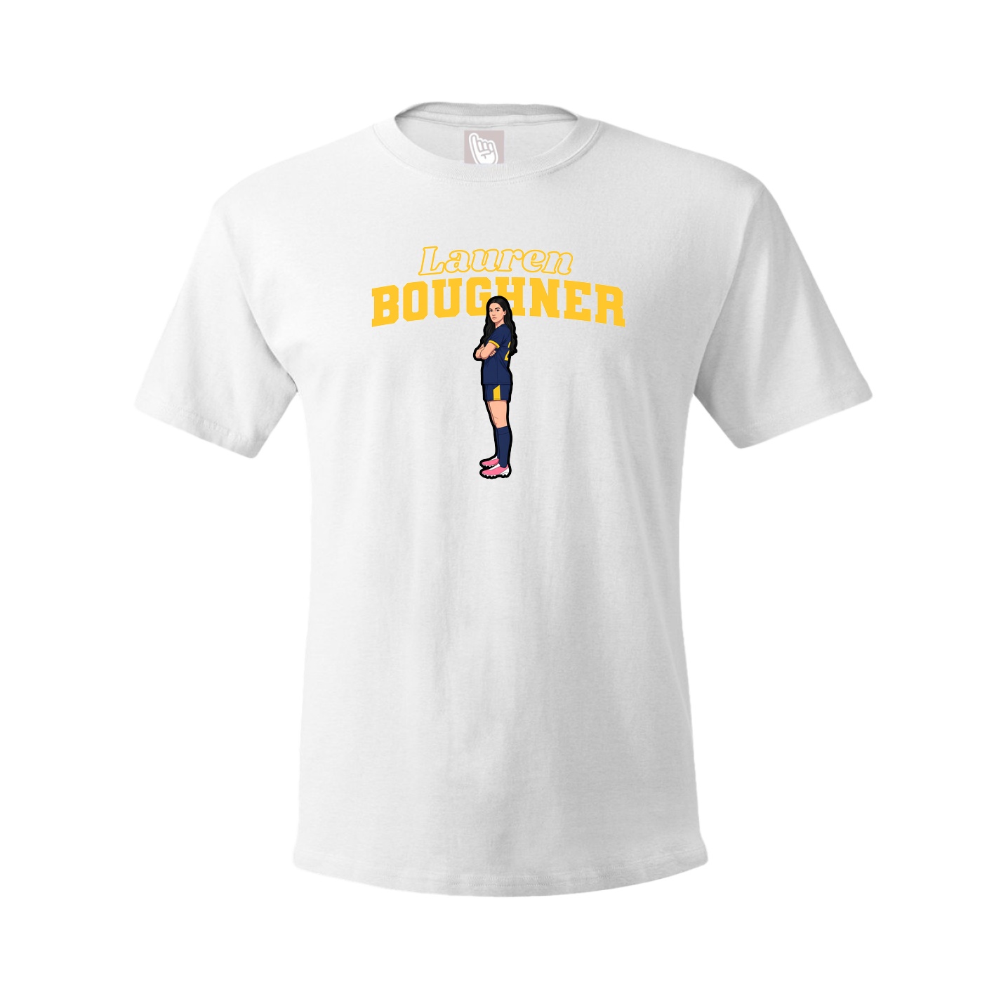 Youth Tee — Name Arch in White