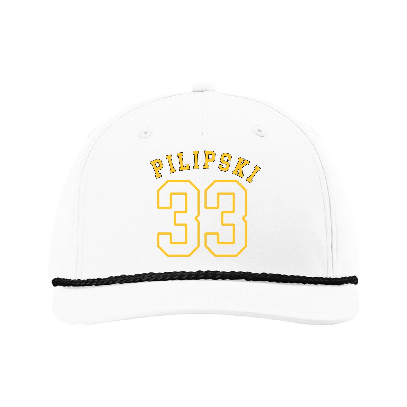 Five-Panel Classic Rope Cap — Shirsey Arch in White