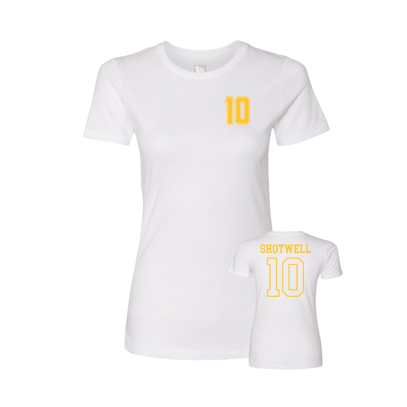 Womens Tee — Chest Back in White