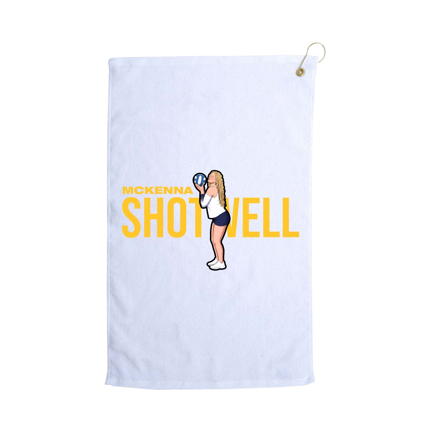 Golf Towel — Player Name in White