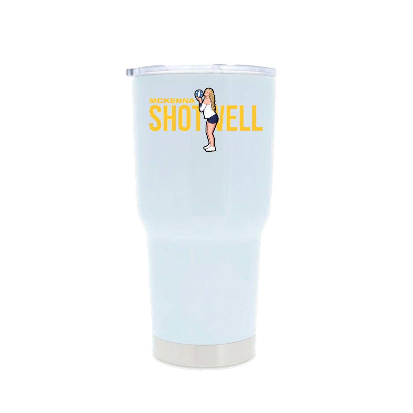 30oz Stainless Steel Tumbler — Player Name in White