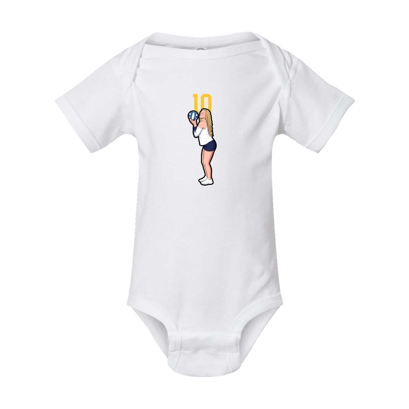 Baby Onesie — Number Top in White