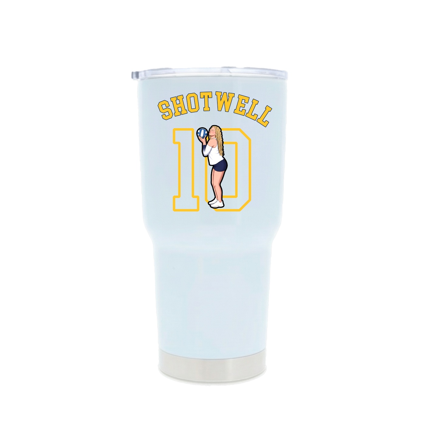30oz Stainless Steel Tumbler — Shirsey Arch in White