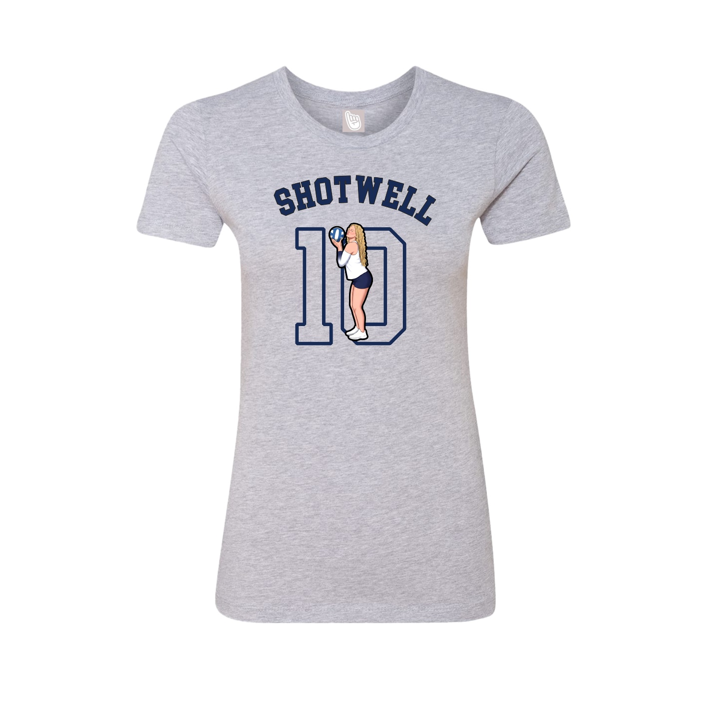 Fitted Women's Tee — Shirsey Arch in Grey