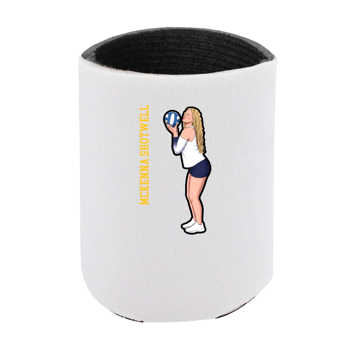 Can Holder — Name Vertical in White