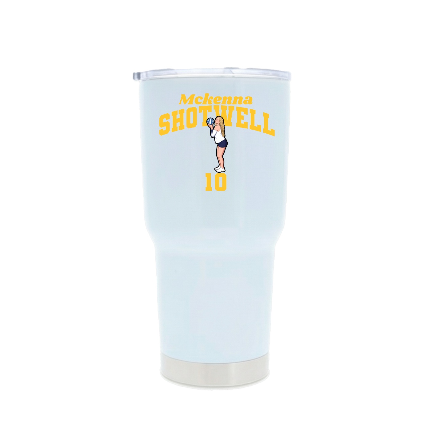 30oz Stainless Steel Tumbler — Signature Arch in White