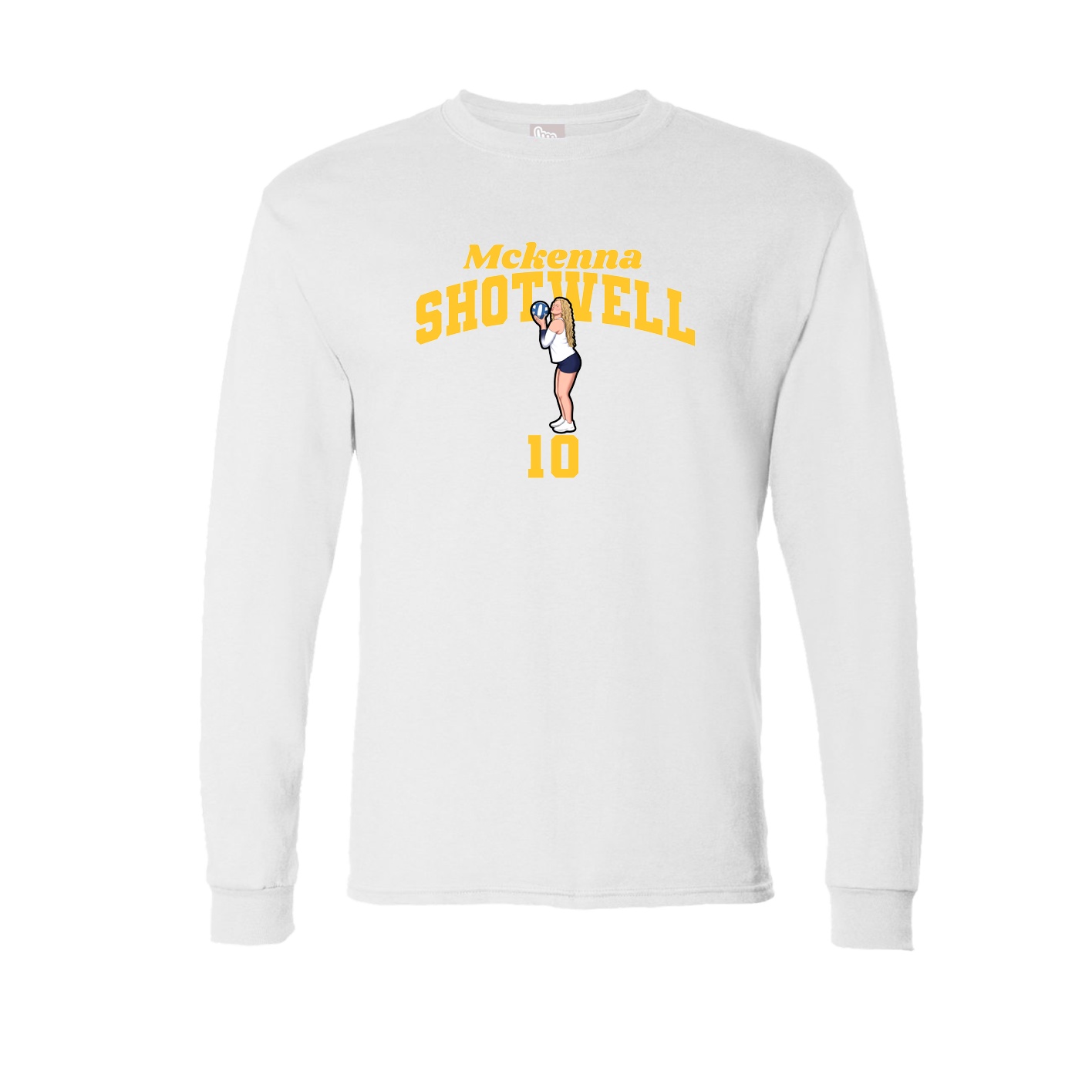Long Sleeve Tee — Signature Arch in White