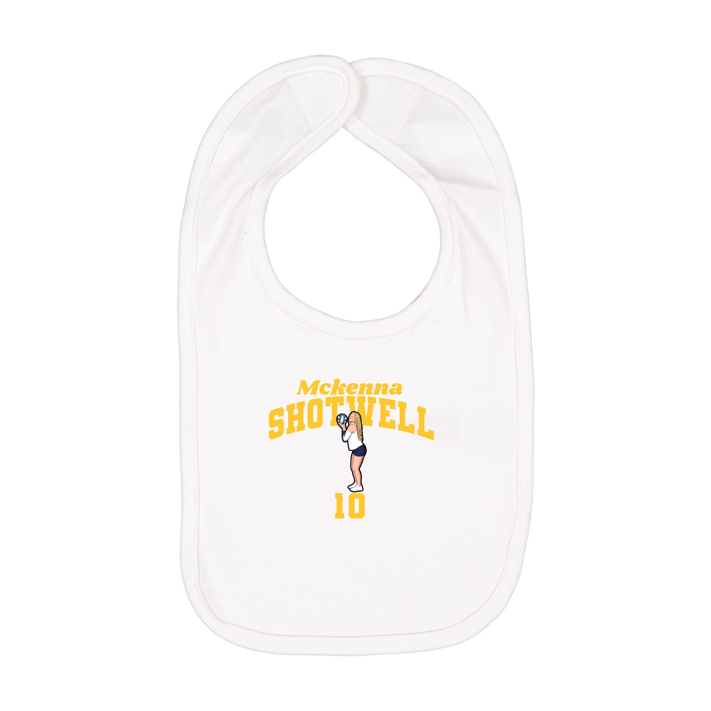 Infant Bib — Signature Arch in White
