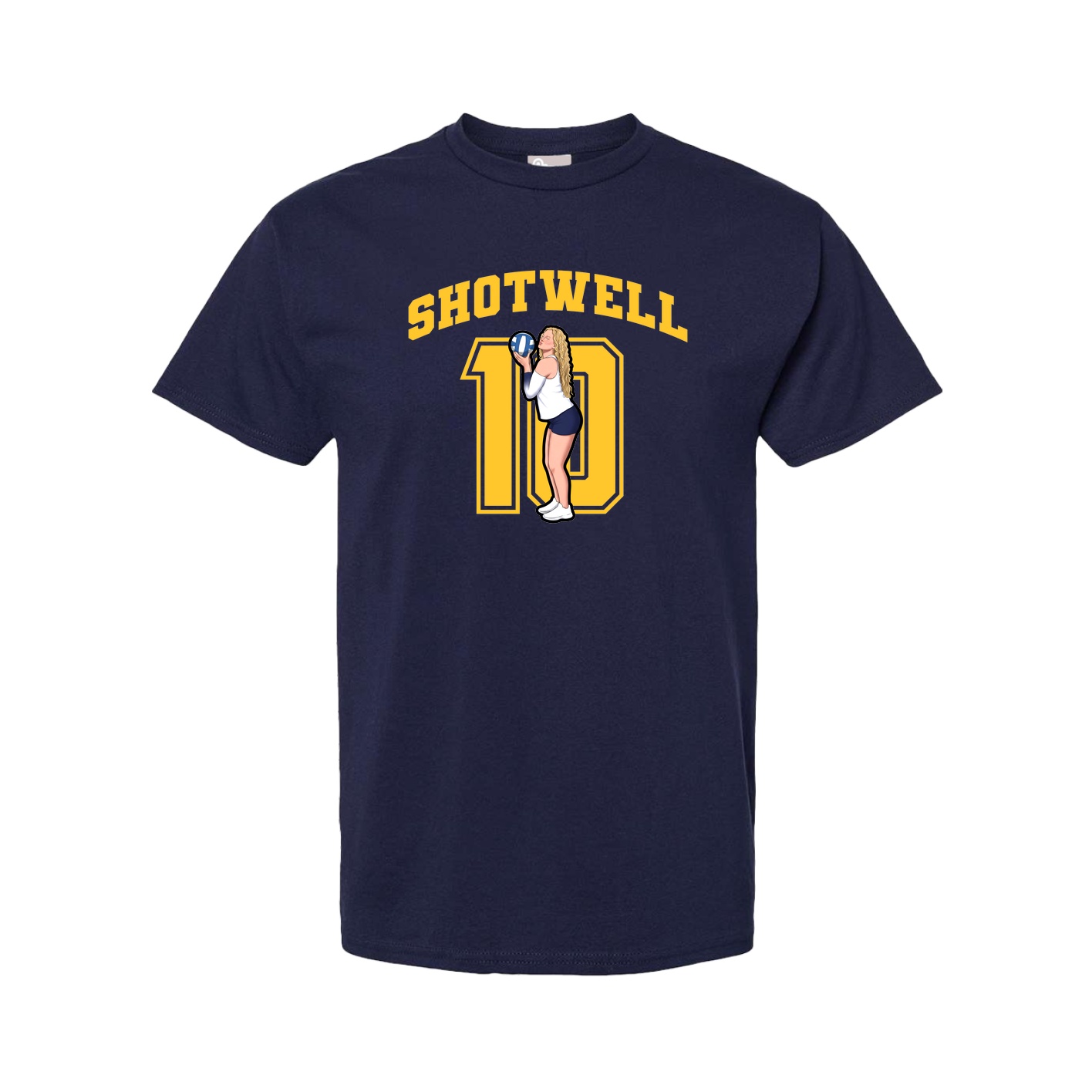Youth Tee — Number in Navy