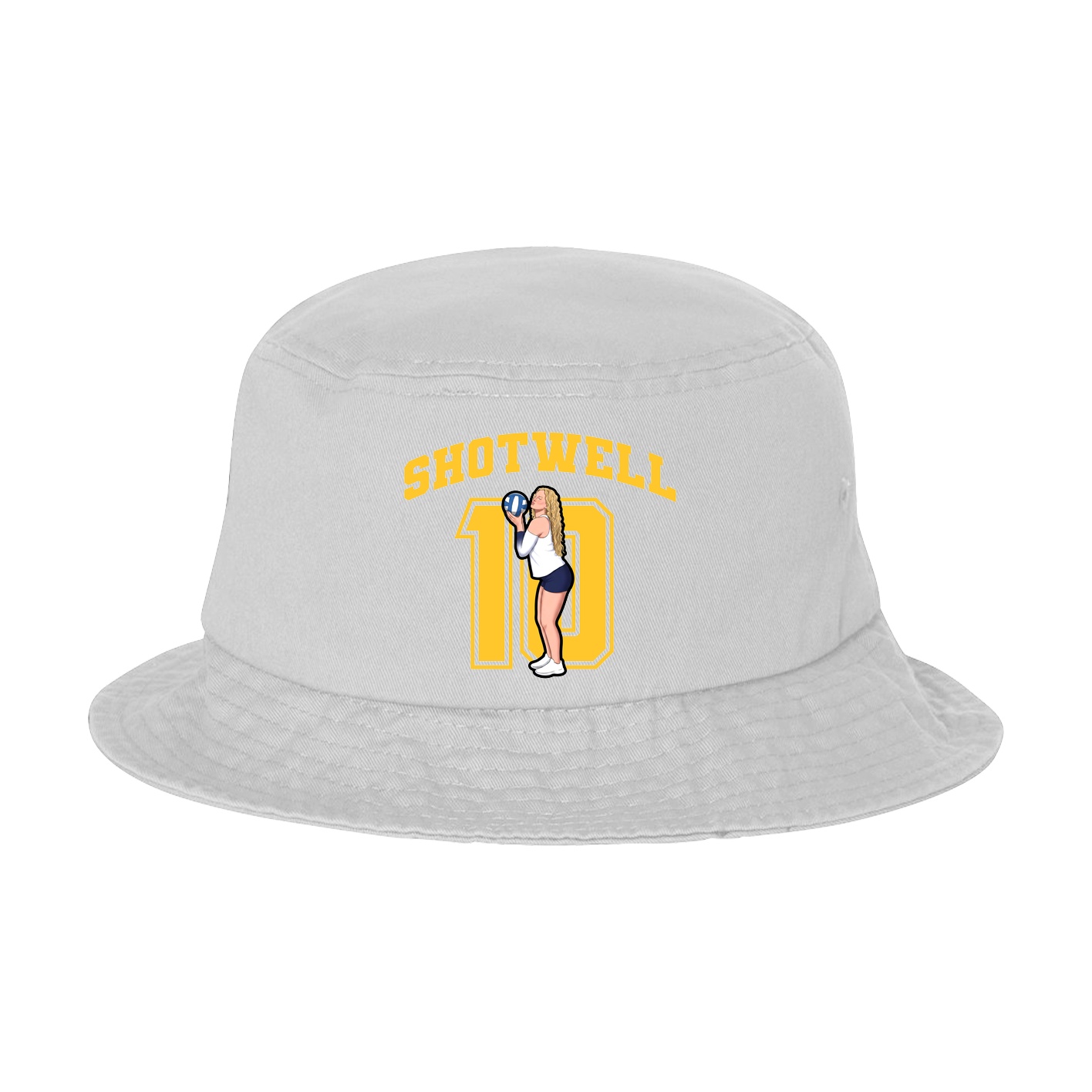 Bucket Cap — Number in White