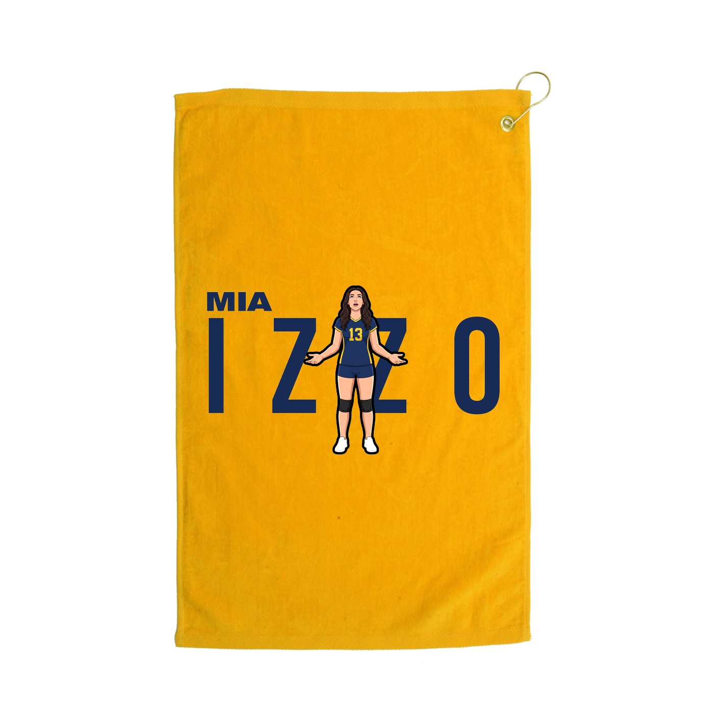 Golf Towel — Player Name in Gold