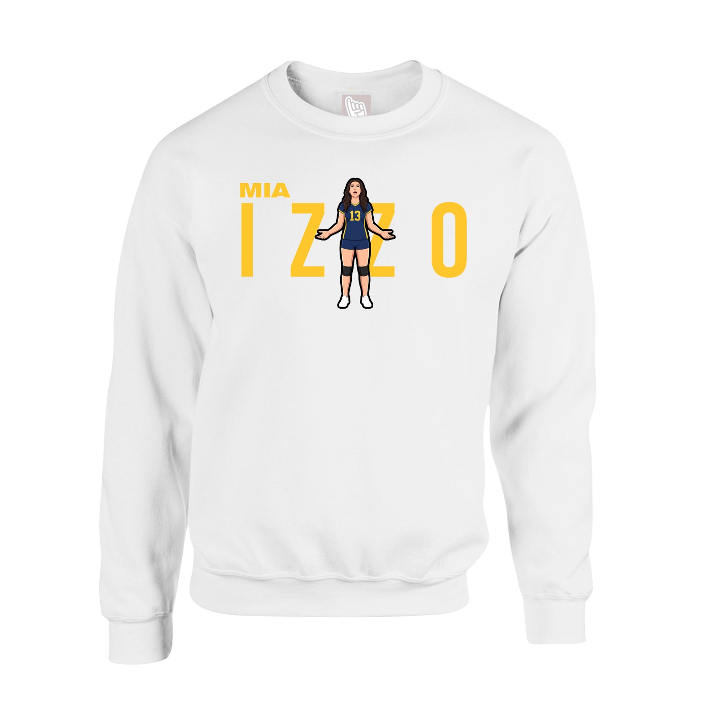 Fleece Crew — Player Name in White
