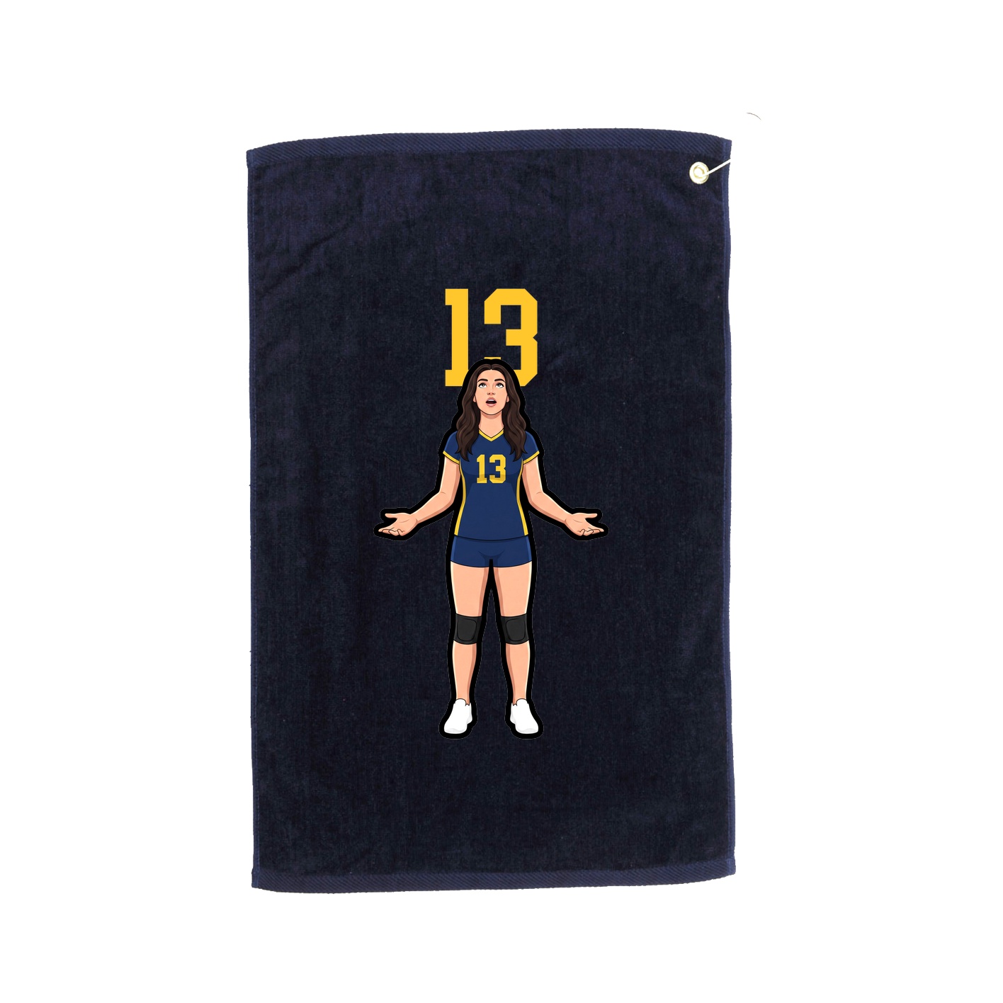 Golf Towel — Number Top in Navy