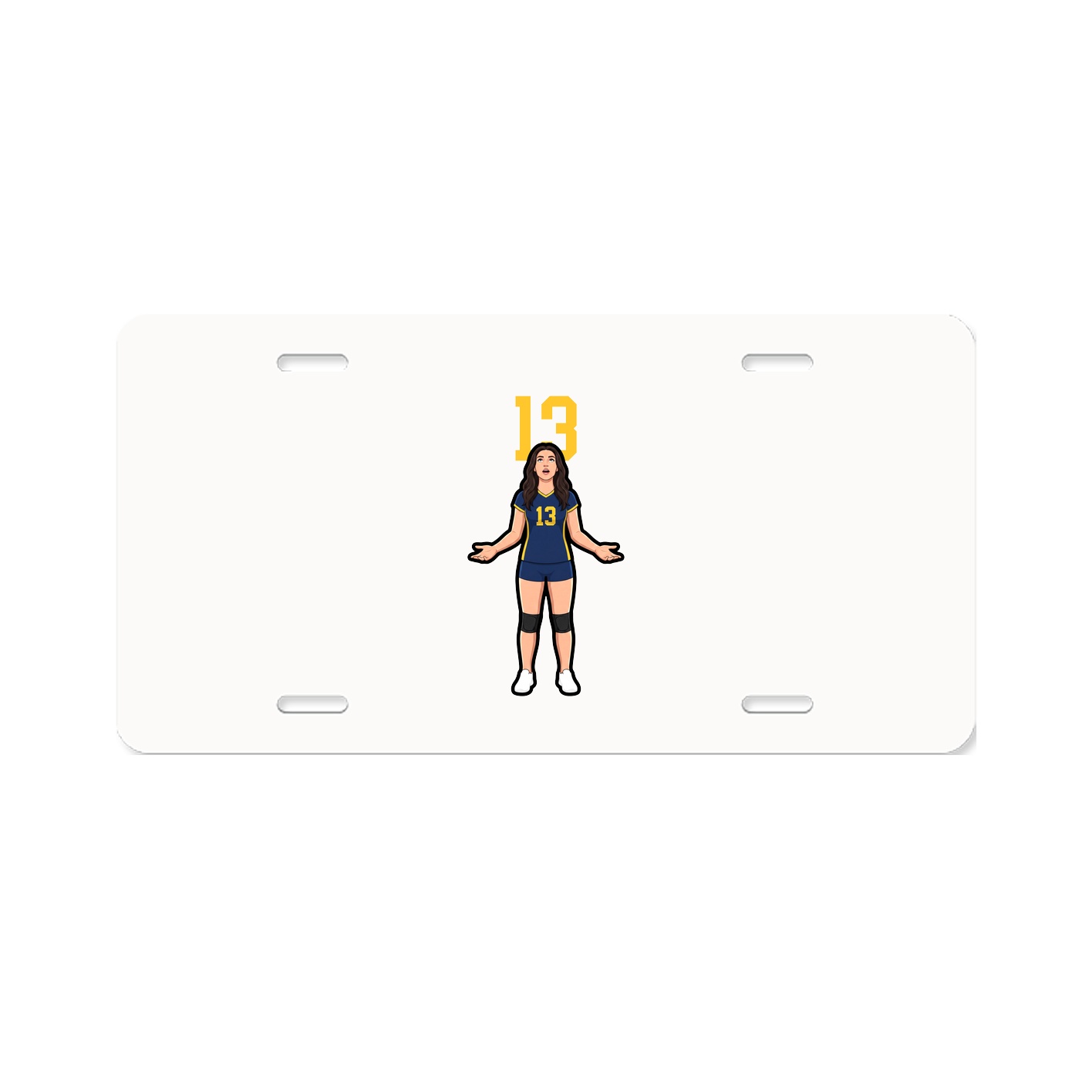 License Plate — Number Top in Classic