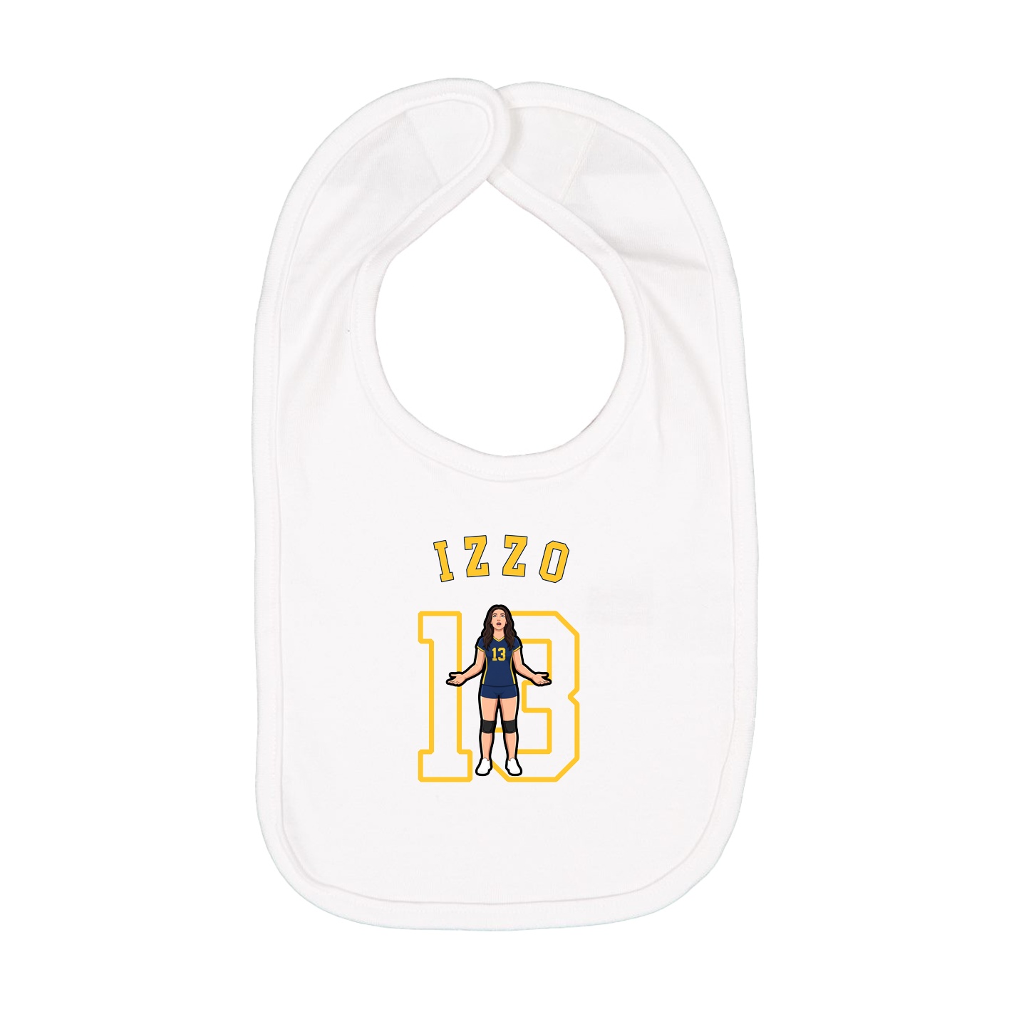 Infant Bib — Shirsey Arch in White
