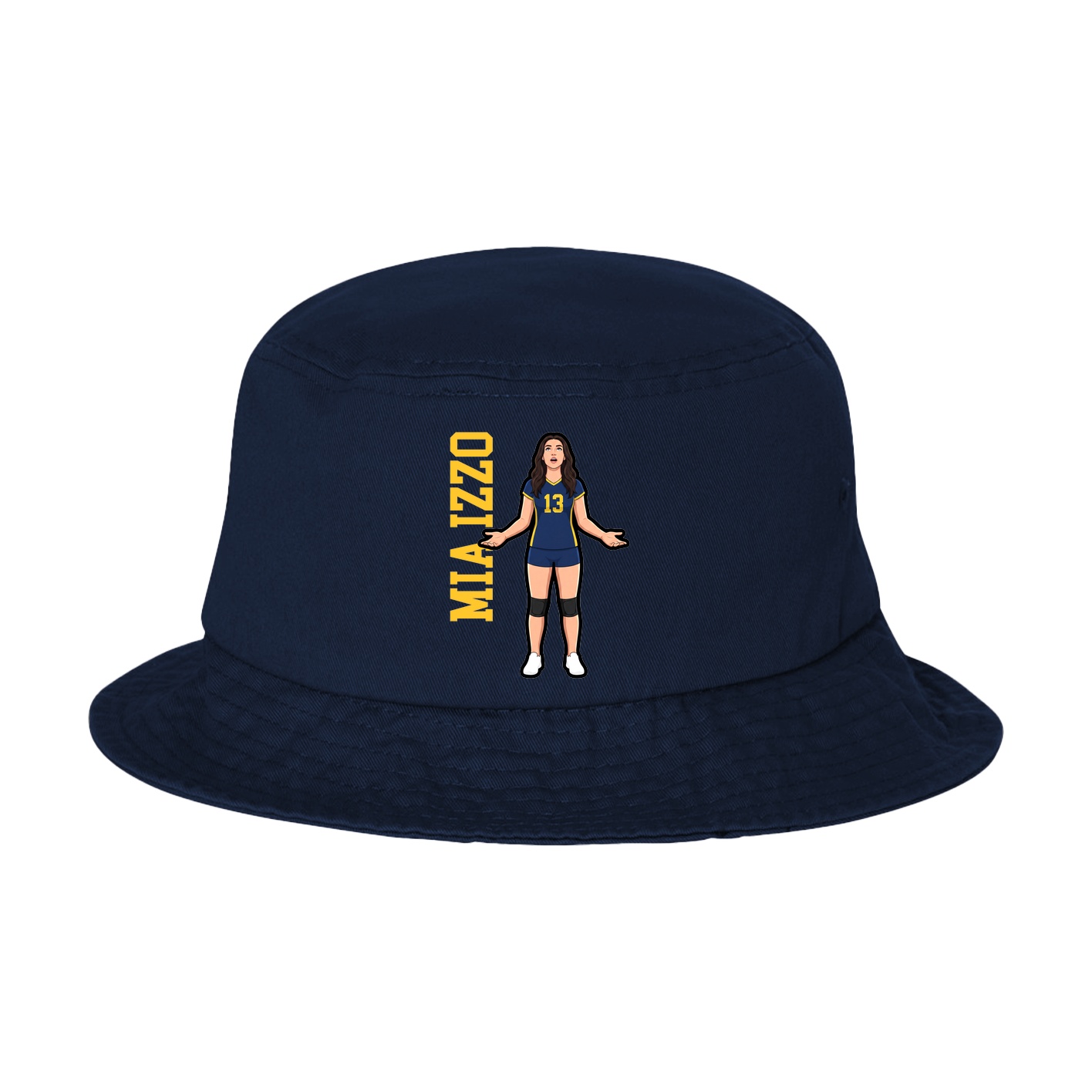 Bucket Cap — Name Vertical in Navy