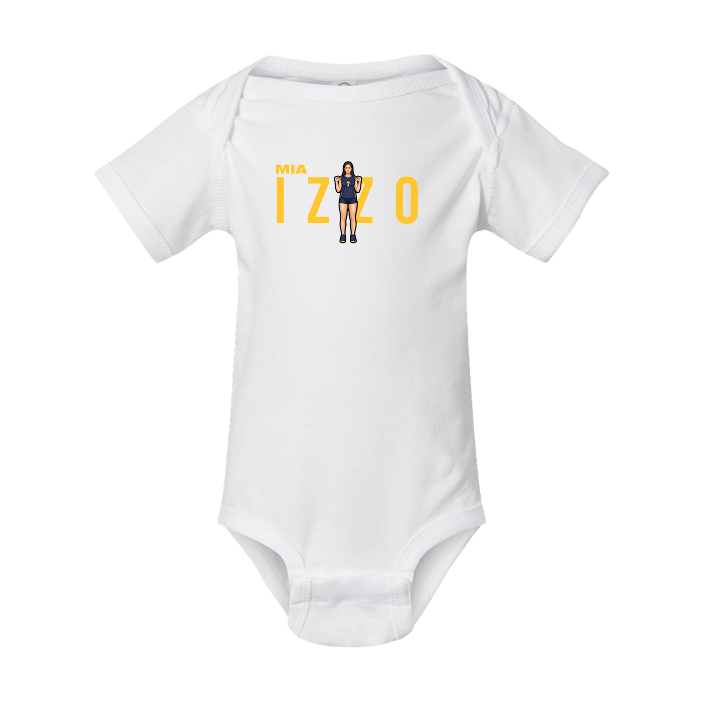 Baby Onesie — Player Name in White