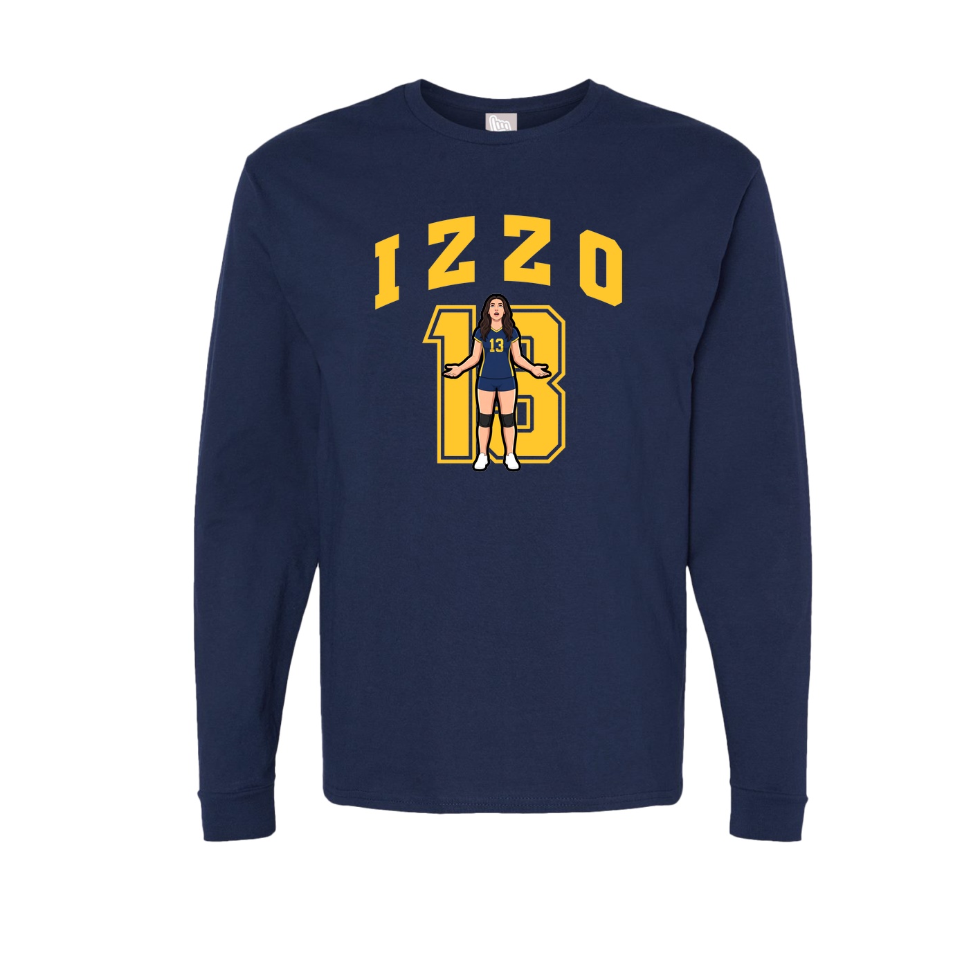 Long Sleeve Tee — Number in Navy