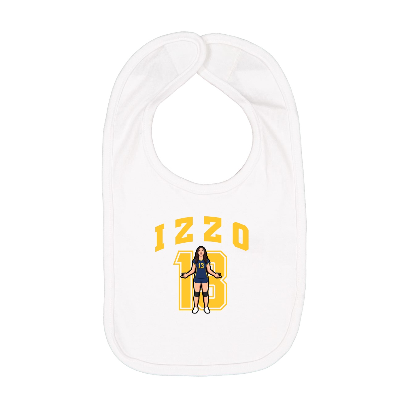 Infant Bib — Number in White
