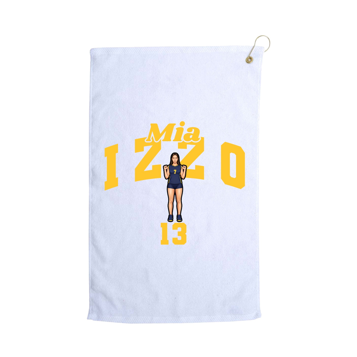Golf Towel — Signature Arch in White