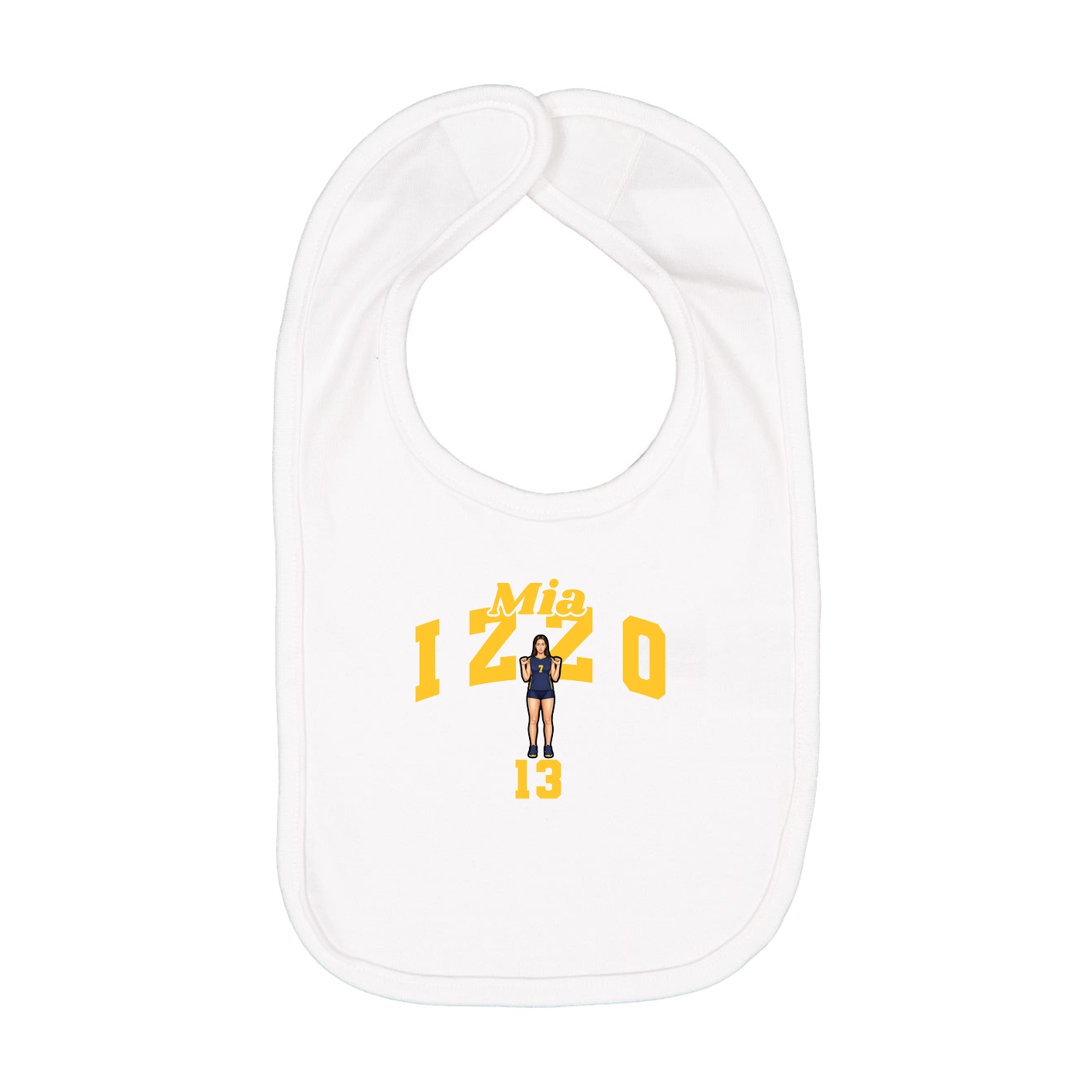 Infant Bib — Signature Arch in White