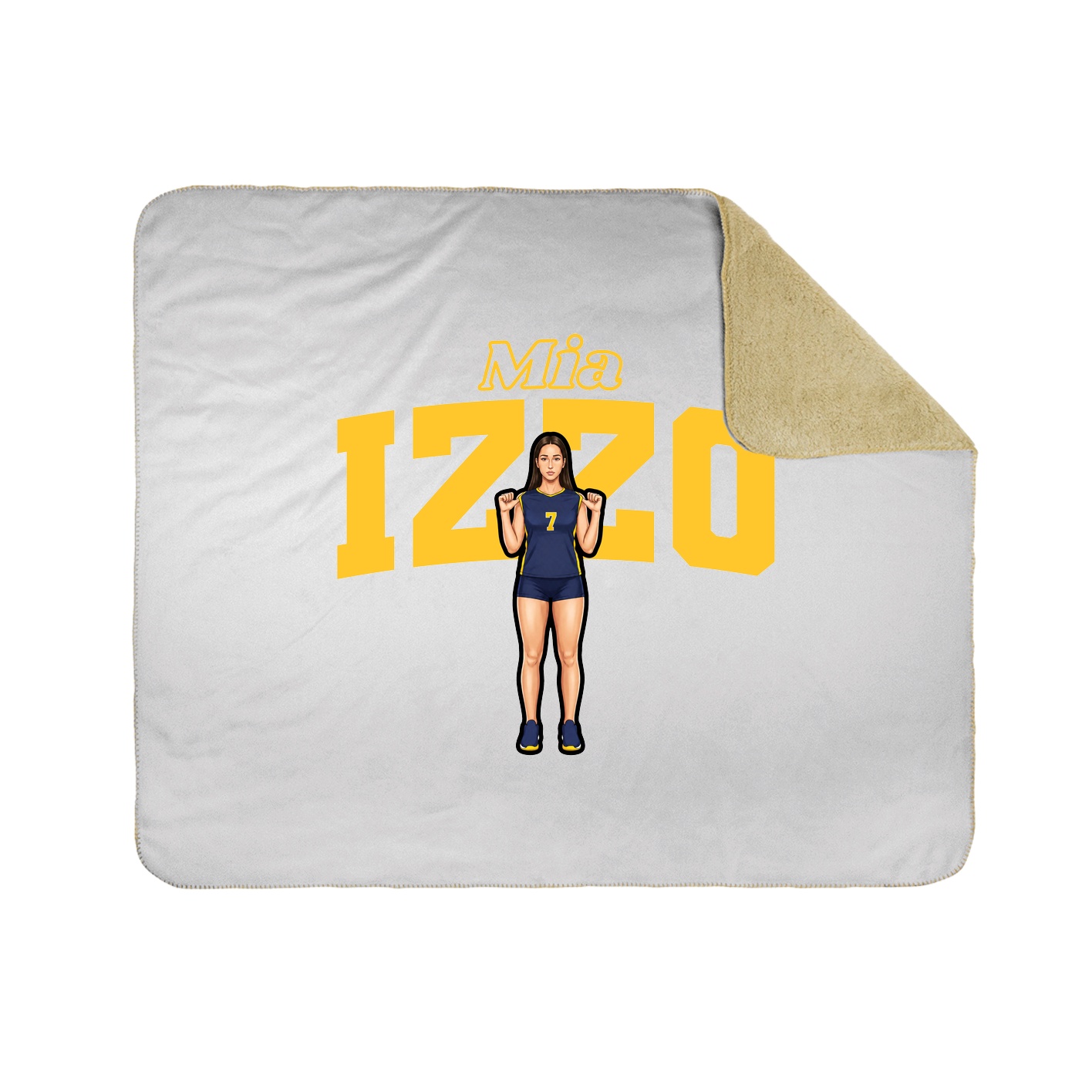Throw Blanket — Name Arch in White