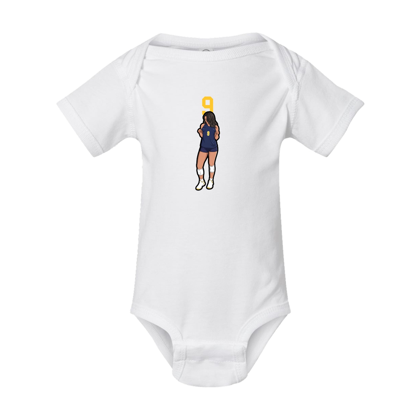 Baby Onesie — Number Top in White