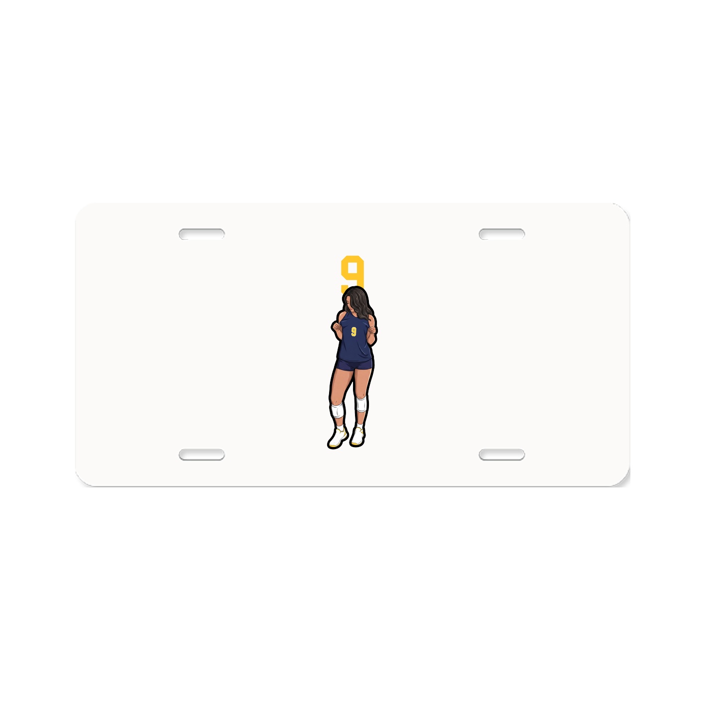 License Plate — Number Top in Classic