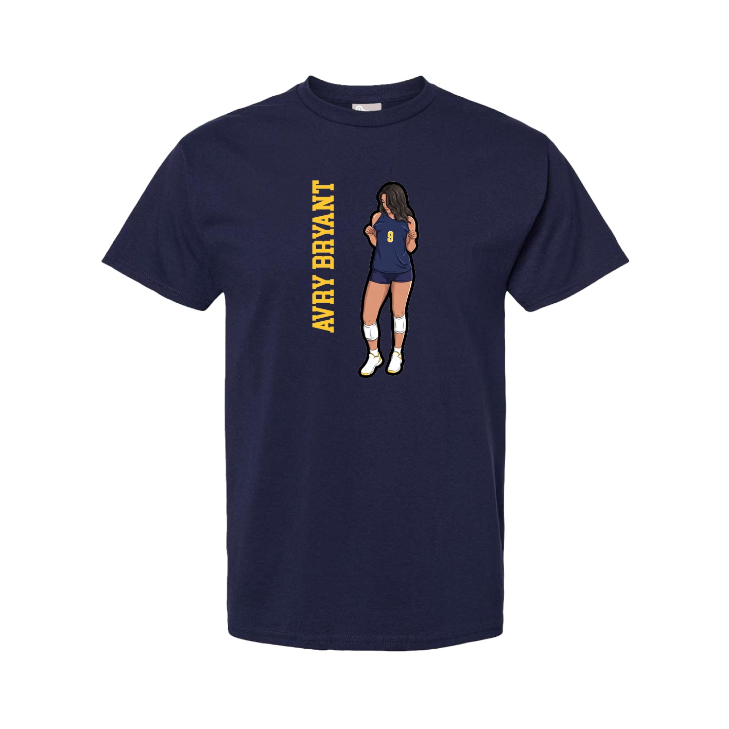 Tee — Name Vertical in Navy