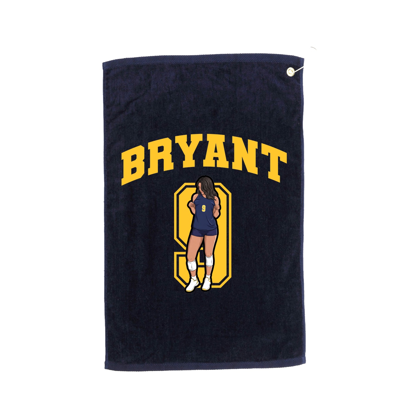 Golf Towel — Number in Navy