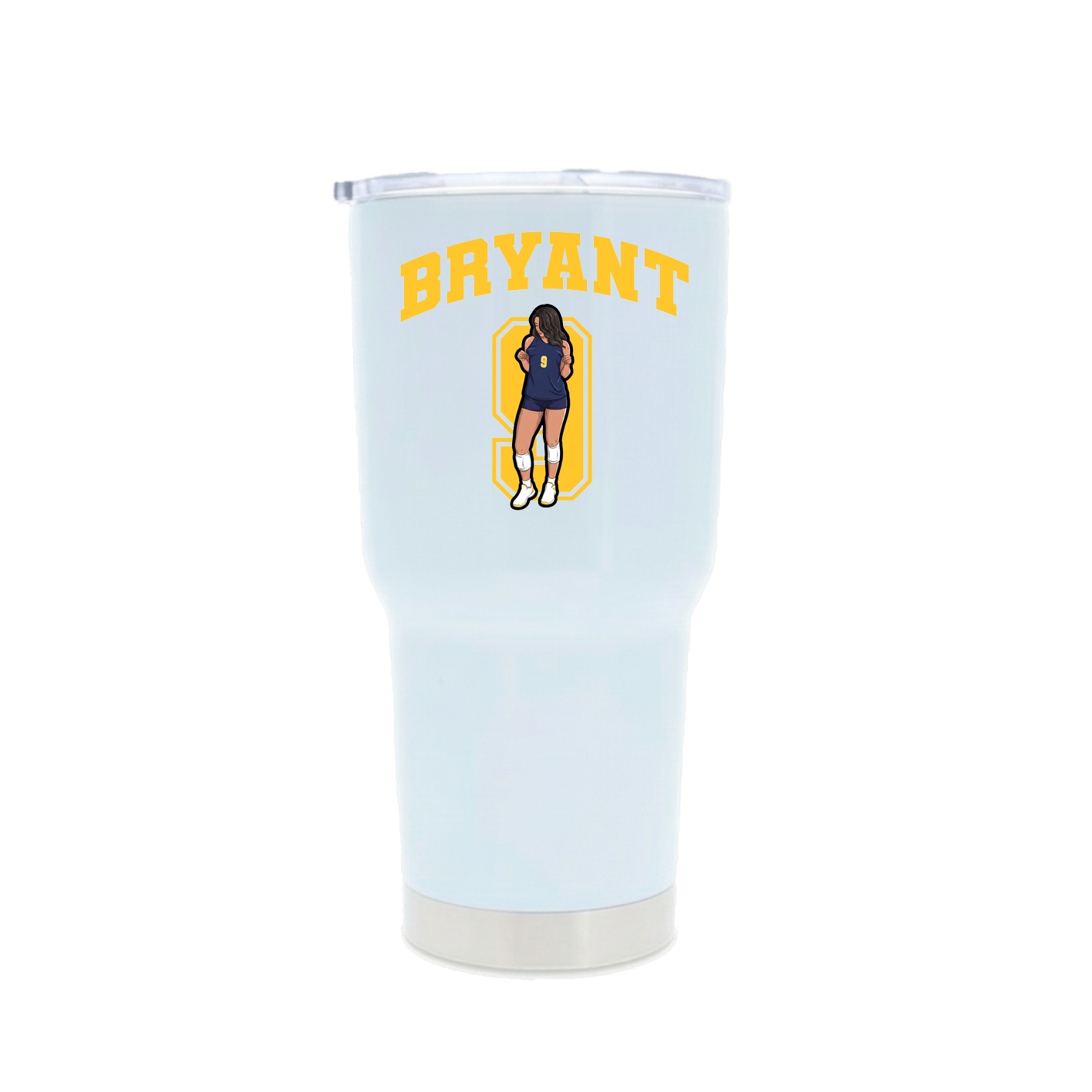 30oz Stainless Steel Tumbler — Number in White