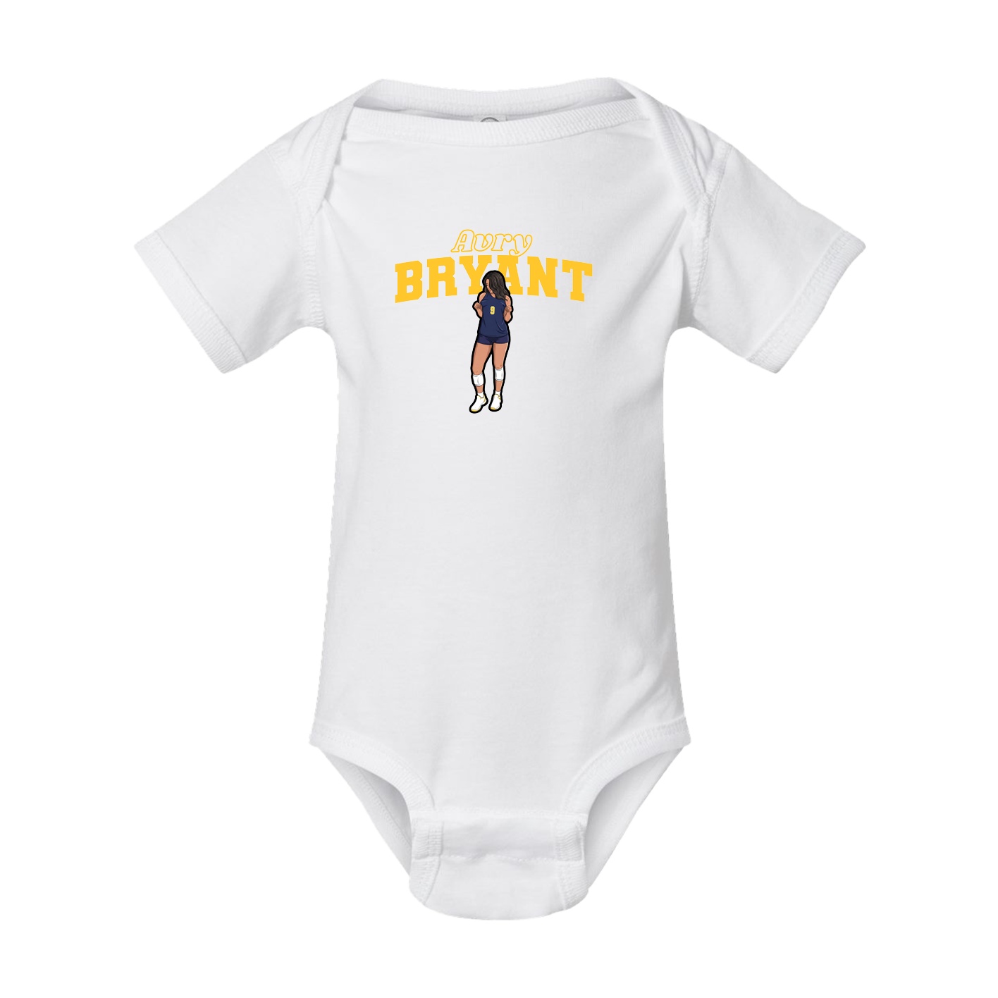 Baby Onesie — Name Arch in White