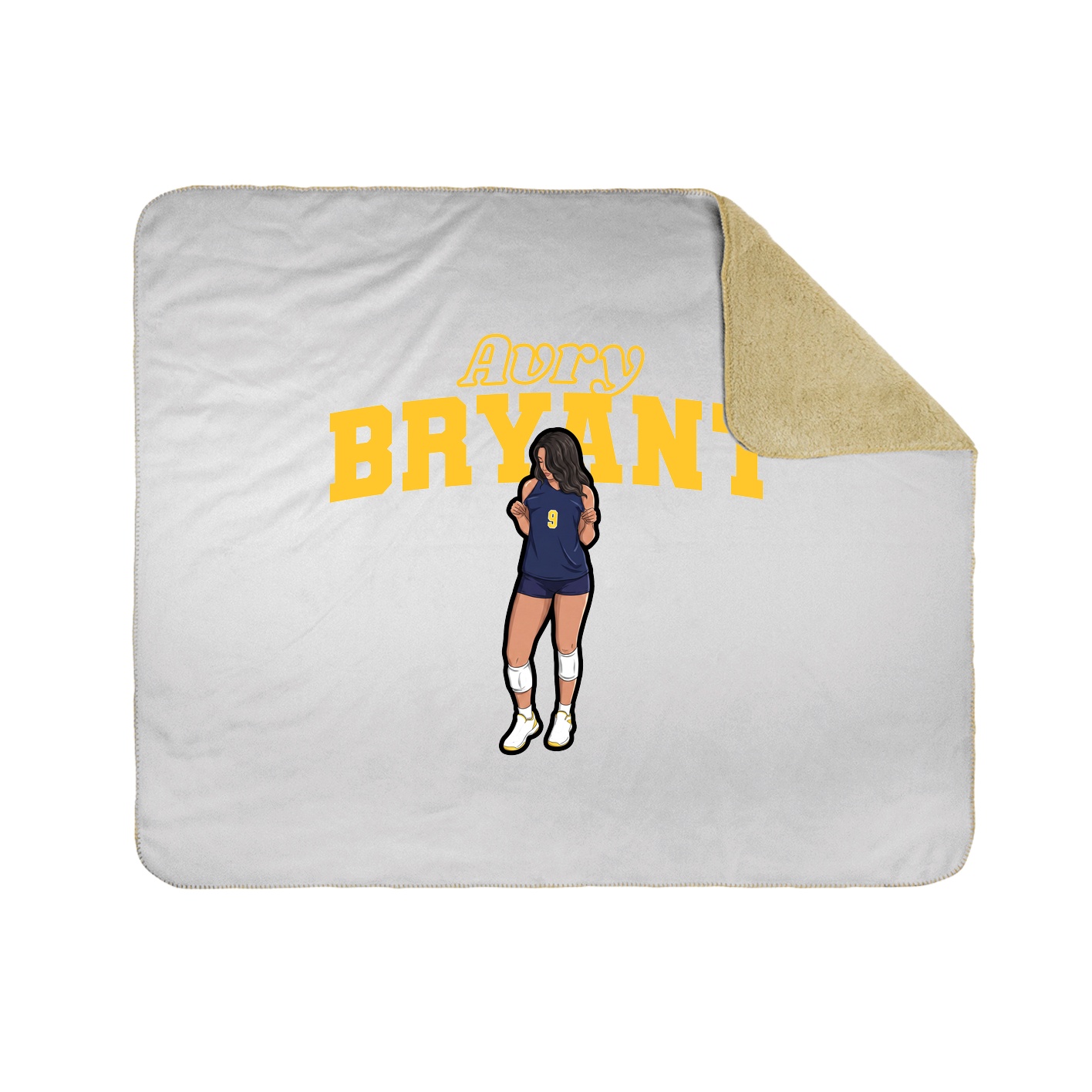Throw Blanket — Name Arch in White