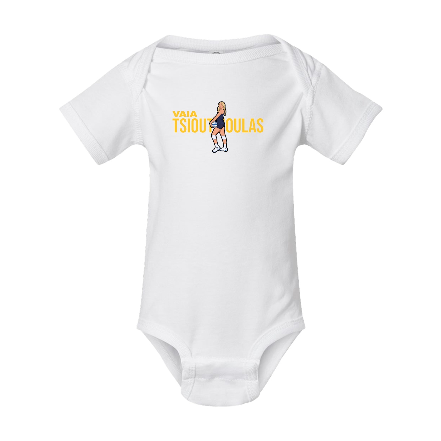 Baby Onesie — Player Name in White