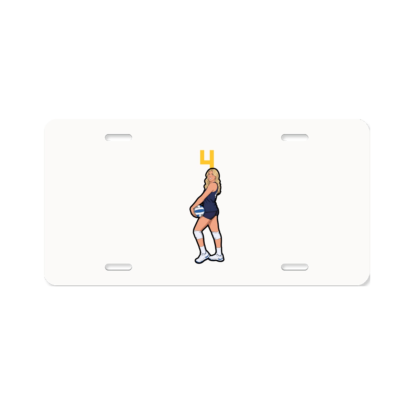License Plate — Number Top in Classic