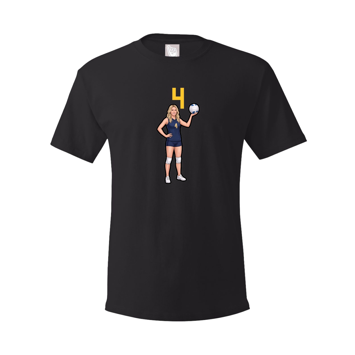 Youth Tee — Number Top in Black