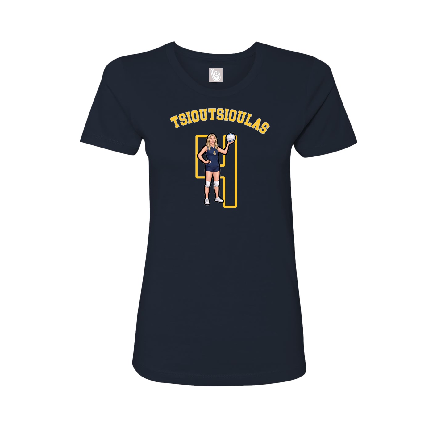 Fitted Women's Tee — Shirsey Arch in Navy
