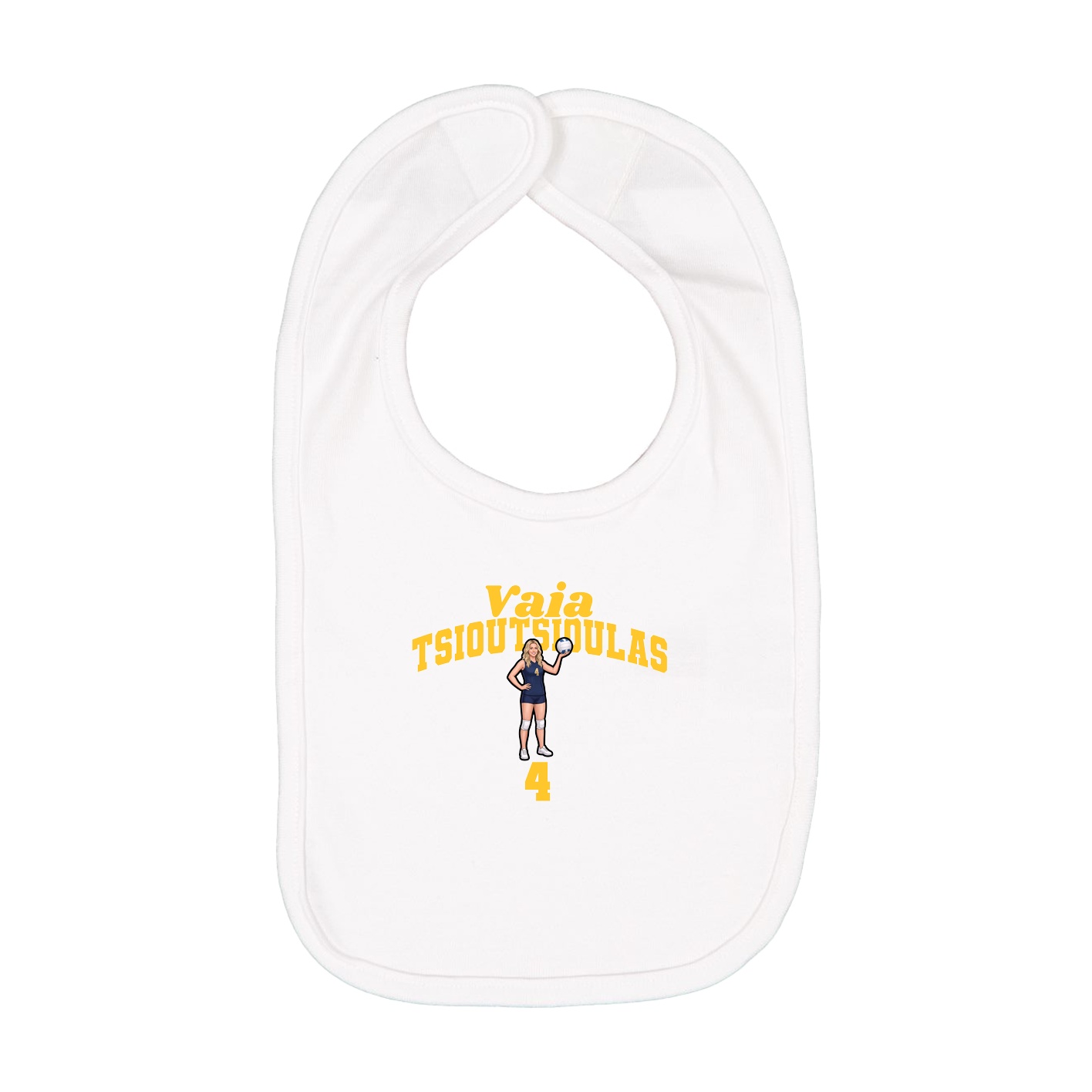 Infant Bib — Signature Arch in White