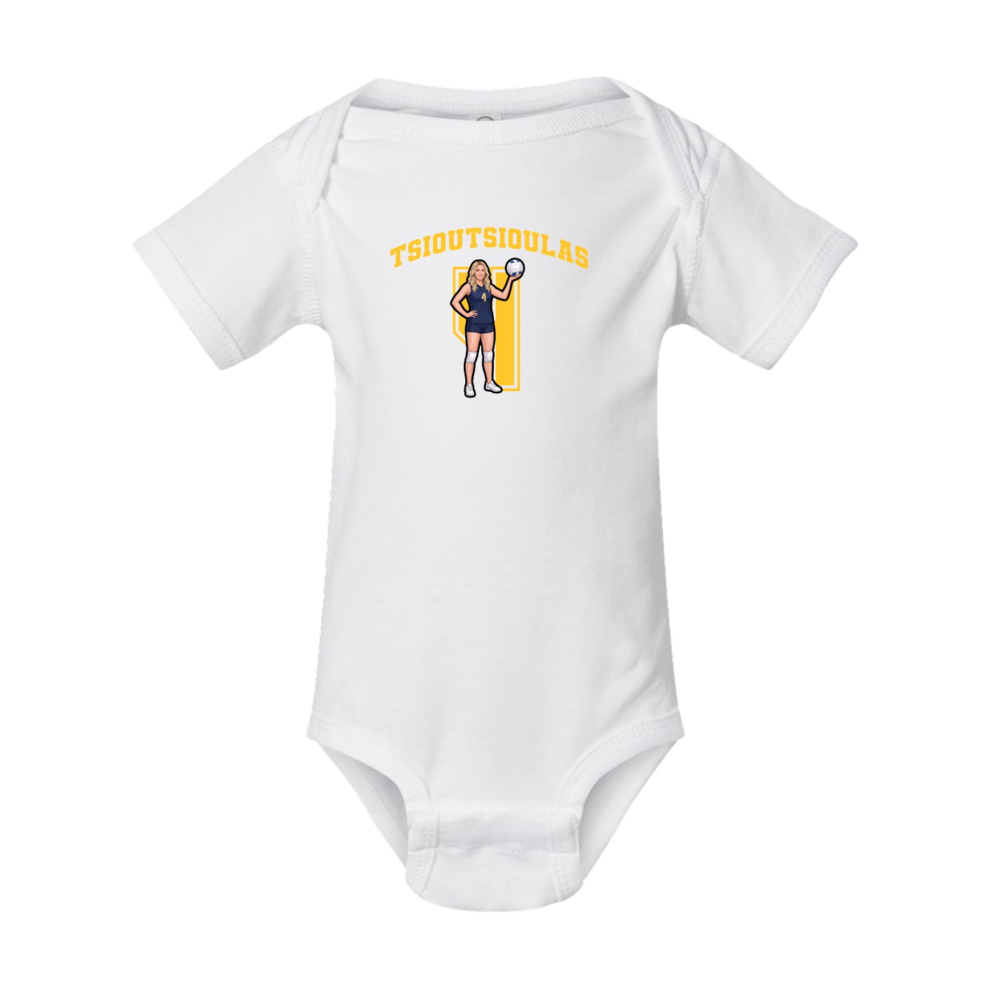 Baby Onesie — Number in White